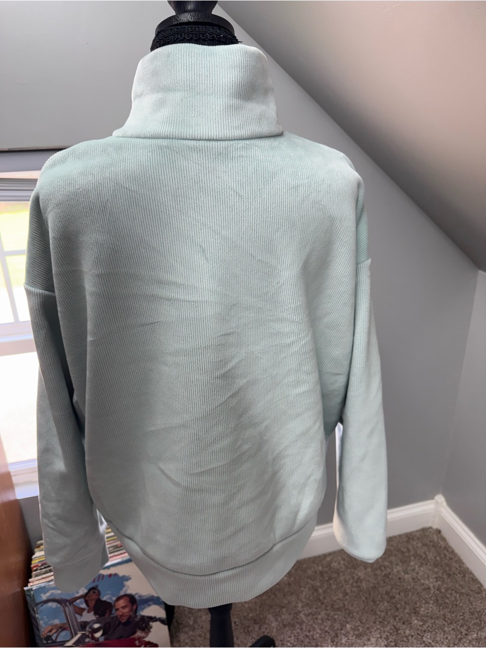 all in motion light blue Half-Zip Pullover Sweater - Picture 4 of 7